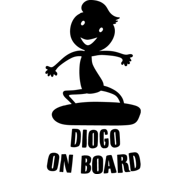 Naklejka na samochód mały surfer na pokładzie - TenStickers
