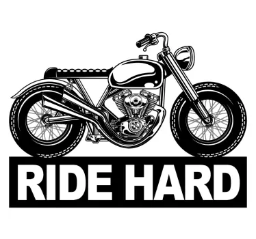 Naklejka na motor RIDE HARD - TenStickers