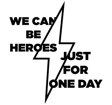 Naklejka muzyczna David Bowie Heroes piorun - TenStickers