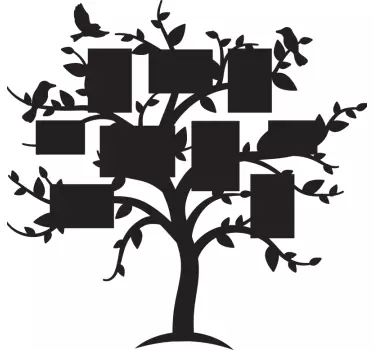 Naklejka na ścianę drzewo ramka na zdjęcia - TenStickers