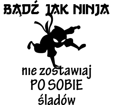 Naklejka do łazienki śmieszne napisy ninja - TenStickers