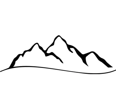 Naklejka ścienna minimalistyczne góry - TenStickers