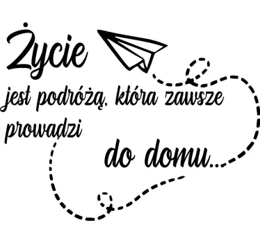 Naklejka życie jest podróżą - TenStickers