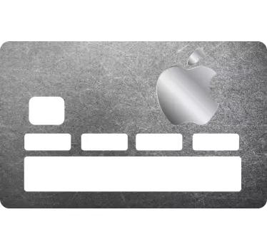 Naklejka na kartę kredytową w kolorze szarym Apple - TenStickers