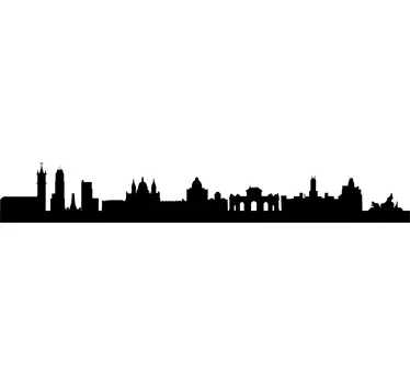 Naklejka dekoracyjna panorama Madryt - TenStickers