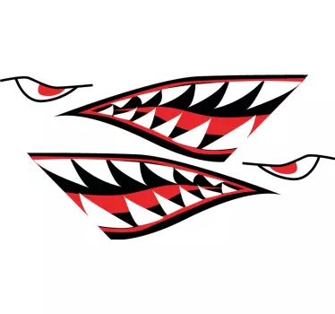 Naklejka na rower zęby rekina - TenStickers