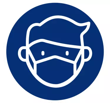 Naklejka do sklepu obowiązkowa maseczka - TenStickers