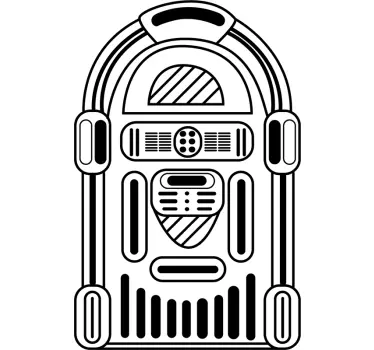 Naklejka na ścianę rock szafa grająca - TenStickers