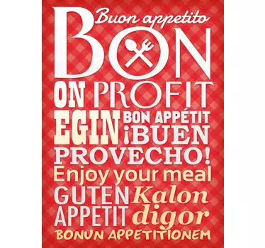 Naklejka na ścianę smacznego - TenStickers