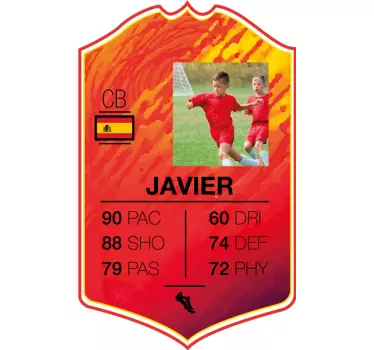 Naklejka na ścianę sport karta wyników piłkarskich javier - TenStickers