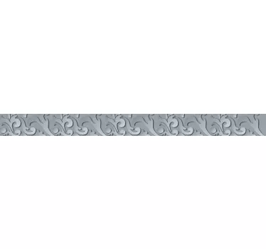 Naklejka ścienna szlaczki Efekt metalu - TenStickers