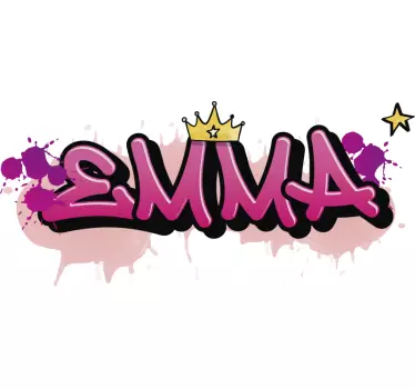 Naklejka personalizowana Graffiti dla dziewcząt - TenStickers
