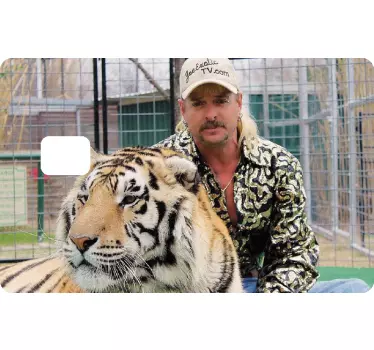 Naklejka na kartę płatniczą Tiger king król tygrysów - TenStickers