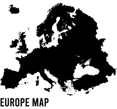 Naklejka na ścianę polityczna mapa Europy - TenStickers