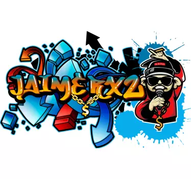 Naklejka na ścianę sztuka graffiti spersonalizowane - TenStickers