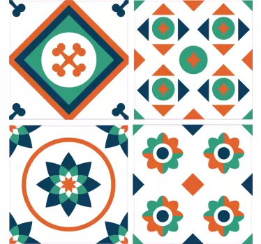 Naklejka na płytki geometryczne wibracje - TenStickers