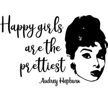 Naklejka na ścianę cytaty motywacyjne Audrey Hepburn - TenStickers