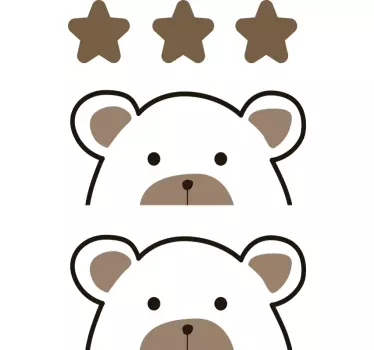 Naklejka ścienna Niedźwiedzie i gwiazdy - TenStickers