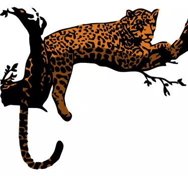 Naklejka na ścianę dzikie zwierzęta gepard na drzewie - TenStickers