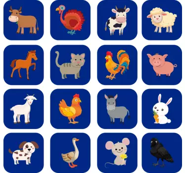 Naklejka ścienna zwierzęta farma - TenStickers