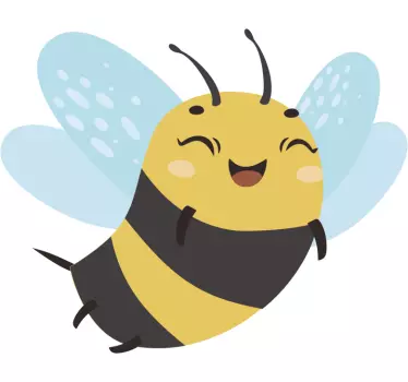 Naklejka na ścianę ilustracje wesoła pszczółka - TenStickers