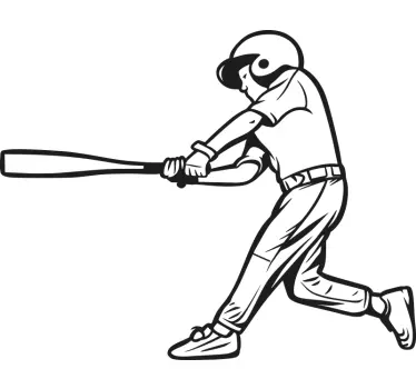 Naklejka na ścianę piłka nożna uderzenie baseballisty - TenStickers
