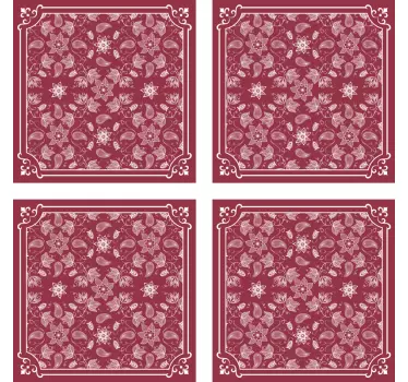 Naklejka na płytki piękne kwiaty paisley - TenStickers