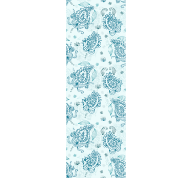 Okleina na lodówkę Kwiatowy paisley - TenStickers
