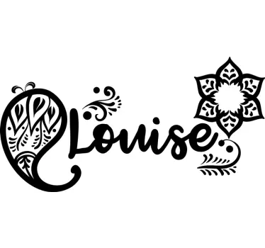 Naklejka personalizowana niestandardowa nazwa paisley - TenStickers