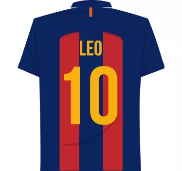 Naklejka ścienna Koszulka Messi - TenStickers