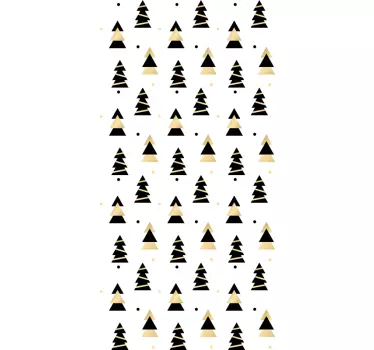 Okleina na lodówkę Świąteczne eleganckie choinki - TenStickers