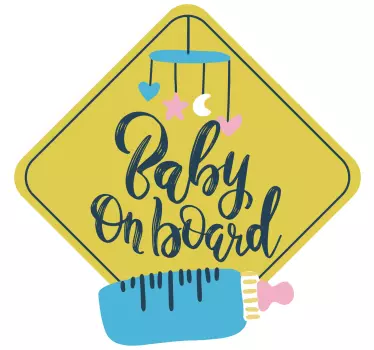 Naklejka na auto Niemowlę na podkładzie - TenStickers