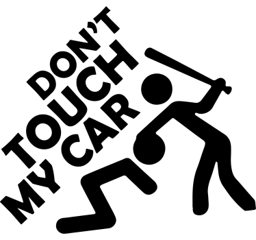 Naklejka na auto Don't touch my car - TenStickers
