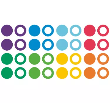 Naklejka ścienna Koła kolorów tęczy - TenStickers