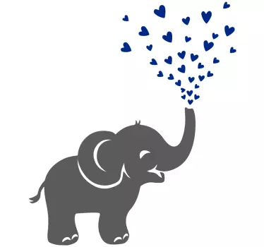Naklejka ścienna Słoń rozpylający serca - TenStickers