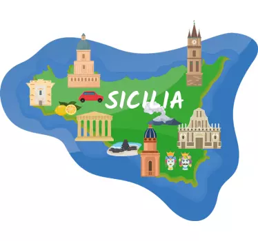 Naklejka ścienna Sycylia - TenStickers