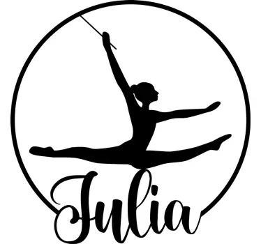 Naklejka na ścianę tańcząca balerina z imieniem - TenStickers