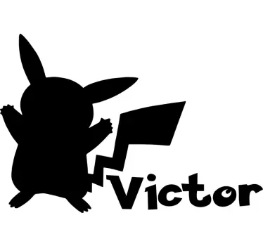 Naklejka na ścianę własny projekt Pokémon z imieniem - TenStickers