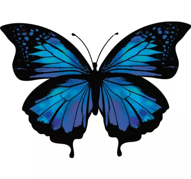 Naklejka na ścianę niebieski motyl - TenStickers