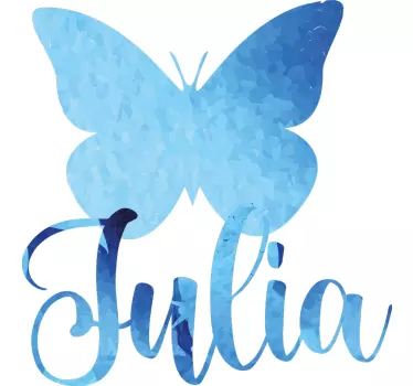 Naklejka ścienna Malowany motyl z imieniem - TenStickers