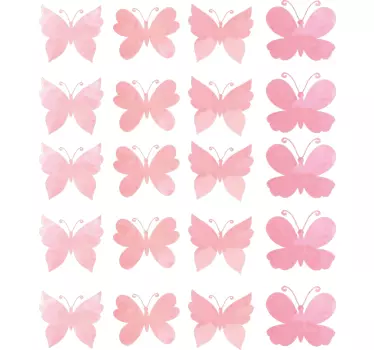 Naklejka ścienna Różowe motyle - TenStickers