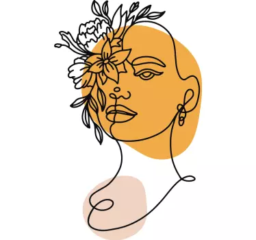Naklejka na okno Minimalistyczny portret kobiety - TenStickers