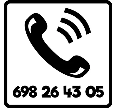 Naklejka na witrynę sklepową spersonalizowana ikona telefonu - TenStickers