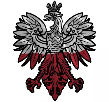 Naklejka z flagą Polski orzeł - TenStickers
