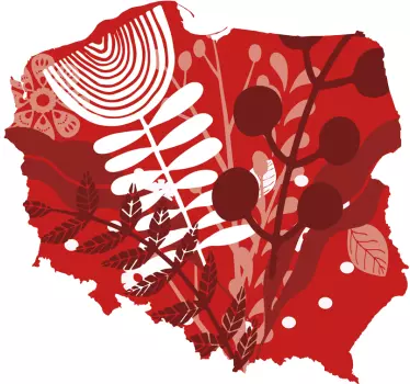 Naklejka na ścianę mapa świata Polska ludowa - TenStickers