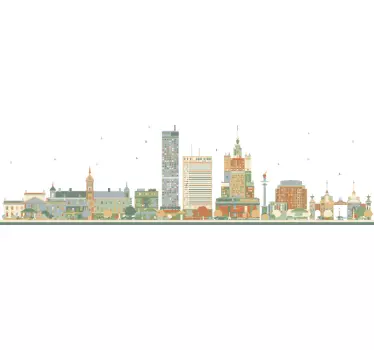 Naklejka ścienna Warszawa pełna kolorów - TenStickers
