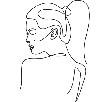 Naklejka ścienna Elegancki szkic kobiety - TenStickers
