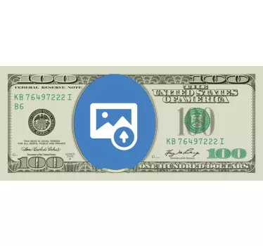 Naklejka własny projekt Dolar z ramką - TenStickers