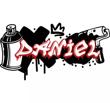 Naklejka ścienna Minimalne kolory grafitti - TenStickers