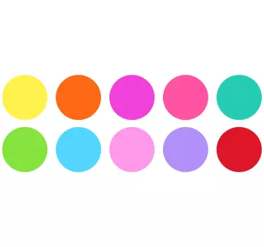 Zestaw naklejek na ścianę Kolorowe koła - TenStickers